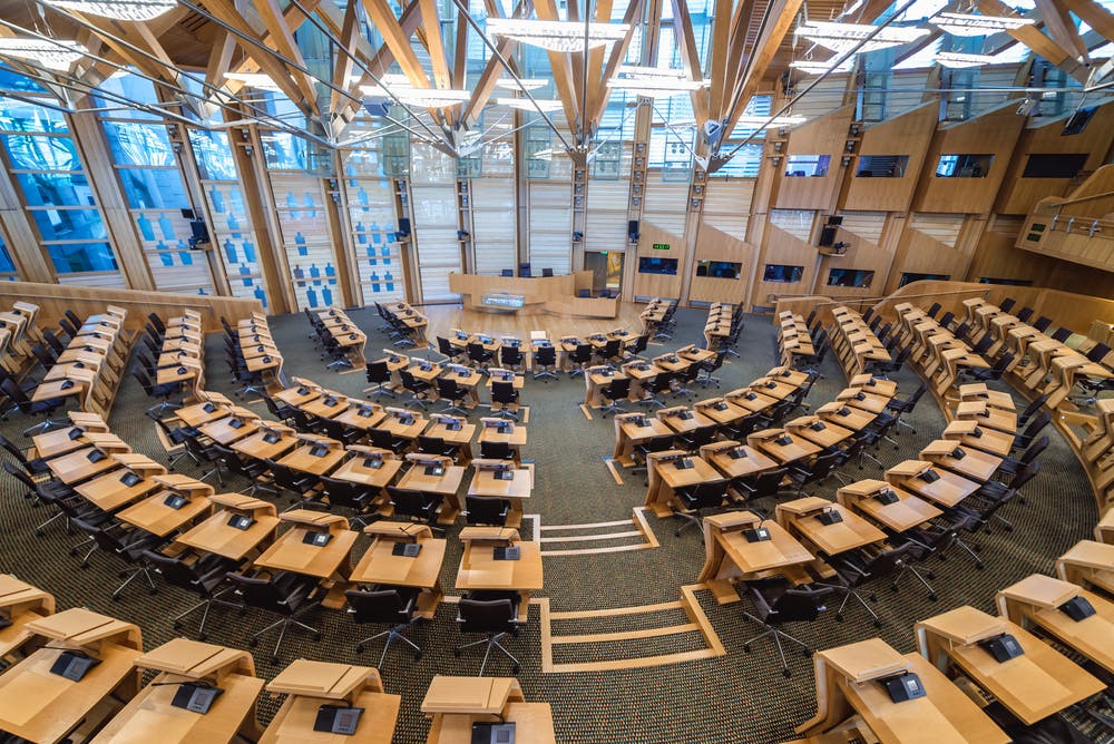 Interior of the Scottish Parliament