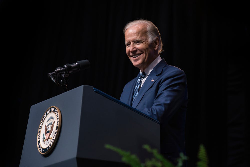 President Joe Biden delivering speech