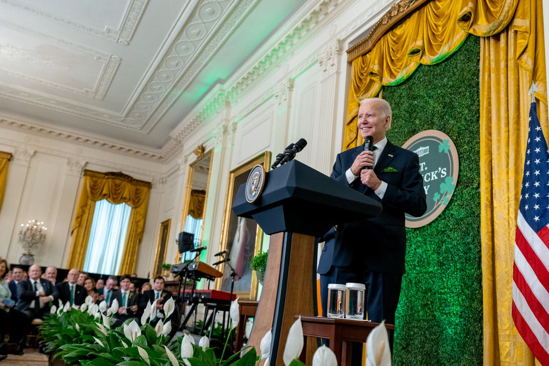 Joe Biden at St. Patrick's Day celebration