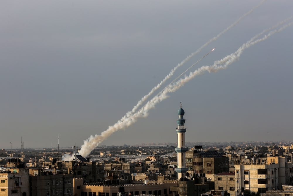 Rocket being fired from Gaza