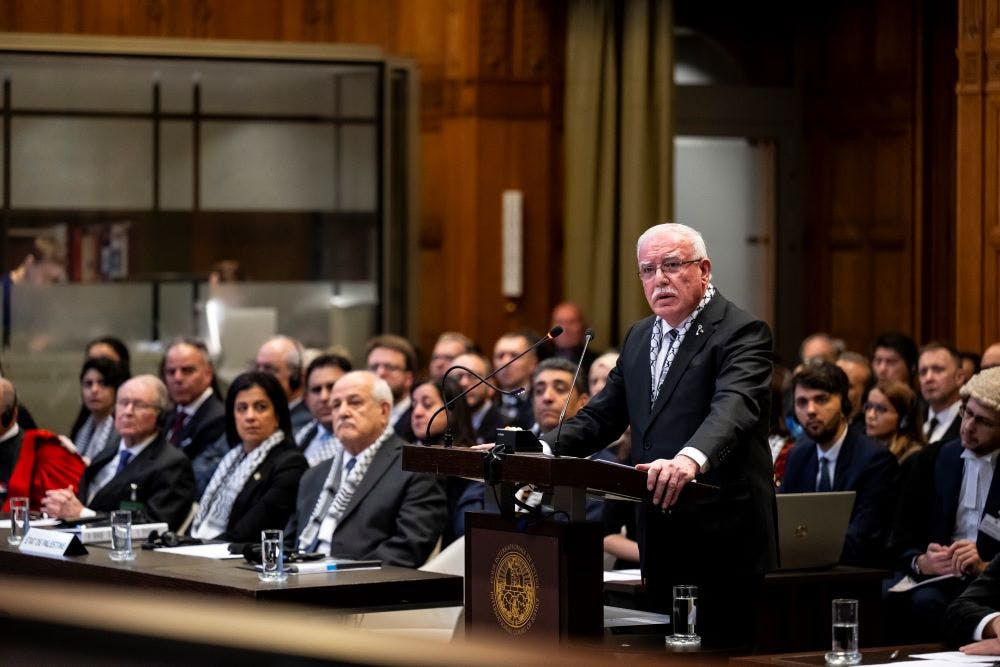 Palestinian Foreign Minister addresses the ICJ