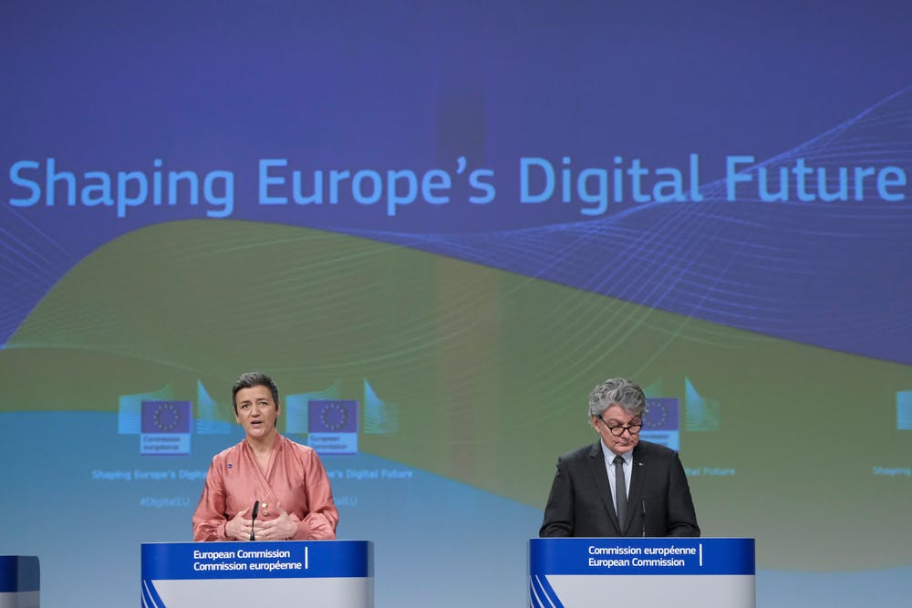 EU Commissioners Vestager and Breton