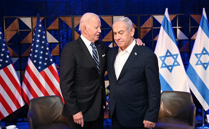 Joe Biden with Benjamin Netanyahu