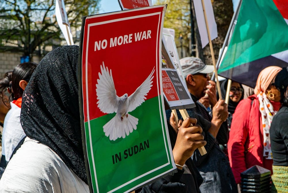 Sudan war protest