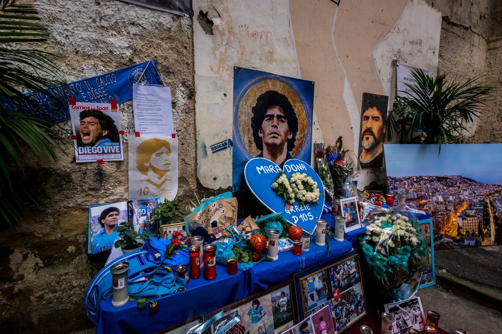 Memorial shrine for Diego Maradona in Naples