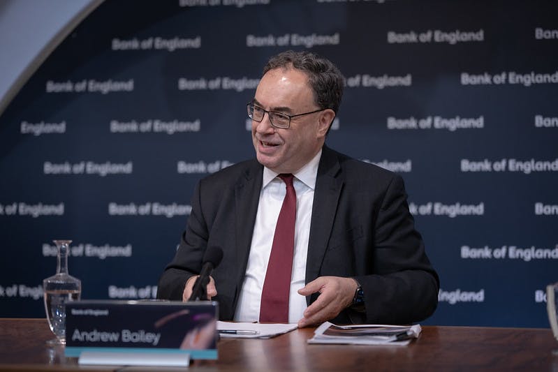 Bank of England governor Andrew Bailey