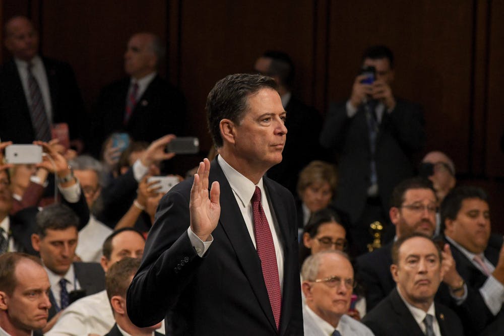 James Comey appearing before Congress
