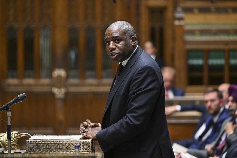 David Lammy speaks in the House of Commons